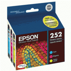 Genuine Epson 252 (T252520) Ultra Color Multipack Cyan/Magenta/Yellow Ink Cartridges (up to 3 x 300 pages)